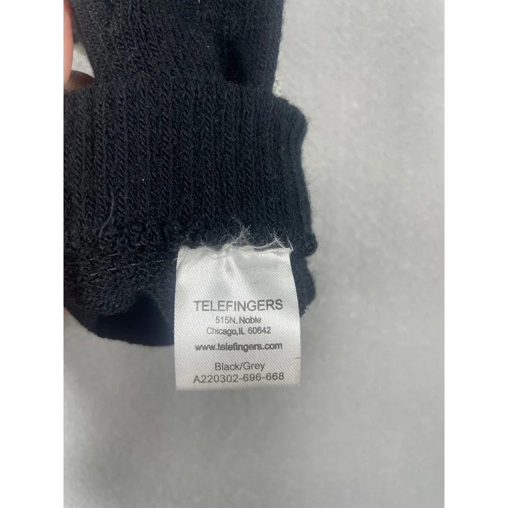 Telefingers Touchscreen Knit Gloves 2 Pair Bundle‎ Black Grey Grip